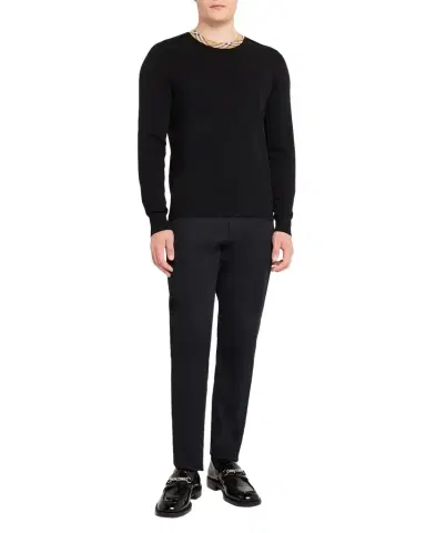 Burberry Men's Michael Crewneck-Check Wool Knit Sweater | Thumbnail 1 Burberry Men's Michael Crewneck-Check Wool Knit Sweater | Thumbnail 1
