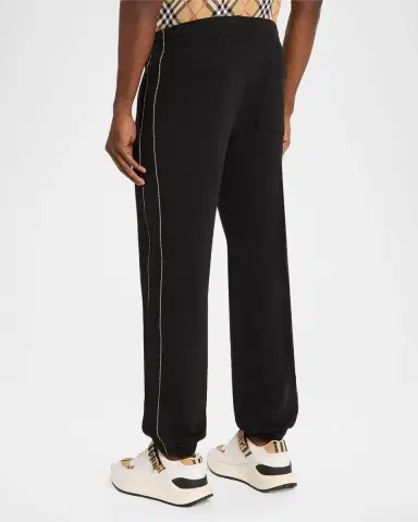 Burberry Men's Side Check-Piping Cotton Sweatpants | Thumbnail 2 Burberry Men's Side Check-Piping Cotton Sweatpants | Thumbnail 2