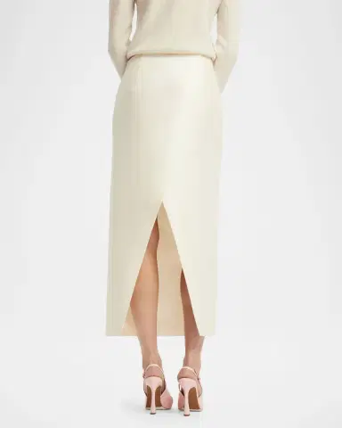 LEO LIN Quinn Embellished Silk-Wool Midi Skirt | Thumbnail 3 LEO LIN Quinn Embellished Silk-Wool Midi Skirt | Thumbnail 3
