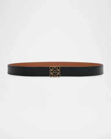 Loewe Men's Reversible Anagram Leather Belt | Thumbnail 3 Loewe Men's Reversible Anagram Leather Belt | Thumbnail 3