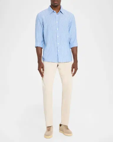 Theory Men's Irving Grid Check Linen Shirt | Thumbnail 2 Theory Men's Irving Grid Check Linen Shirt | Thumbnail 2