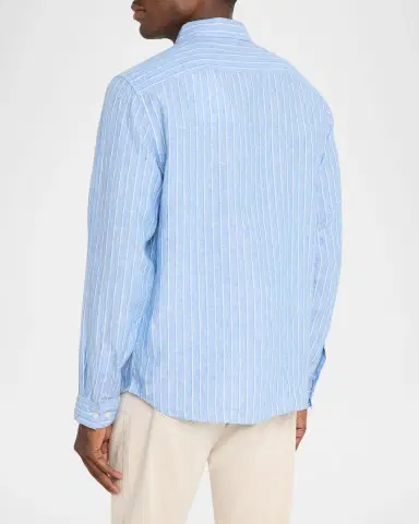 Theory Men's Irving Grid Check Linen Shirt | Thumbnail 3 Theory Men's Irving Grid Check Linen Shirt | Thumbnail 3