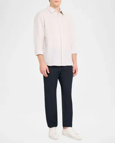 Theory Men's Irving Grid Check Linen Shirt | Thumbnail 2 Theory Men's Irving Grid Check Linen Shirt | Thumbnail 2