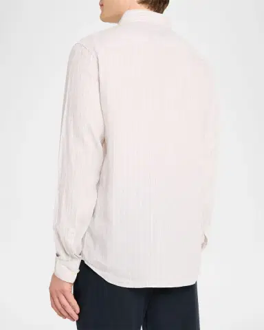 Theory Men's Irving Grid Check Linen Shirt | Thumbnail 3 Theory Men's Irving Grid Check Linen Shirt | Thumbnail 3