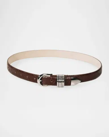 Déhanche Hollyhock Embossed Leather Belt | Thumbnail 2 Déhanche Hollyhock Embossed Leather Belt | Thumbnail 2