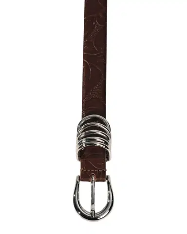 Déhanche Hollyhock Embossed Leather Belt | Thumbnail 1 Déhanche Hollyhock Embossed Leather Belt | Thumbnail 1