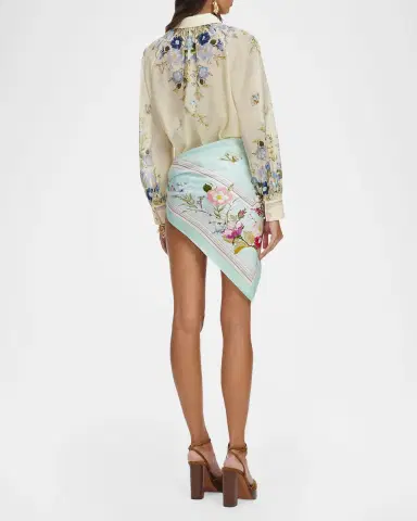 Self-Portrait Floral Organza Blouse | Thumbnail 3 Self-Portrait Floral Organza Blouse | Thumbnail 3