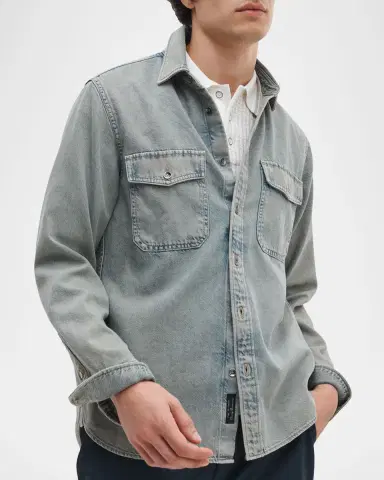 rag & bone Men 's Infuse Denim Overshirt | Thumbnail 2 rag & bone Men 's Infuse Denim Overshirt | Thumbnail 2