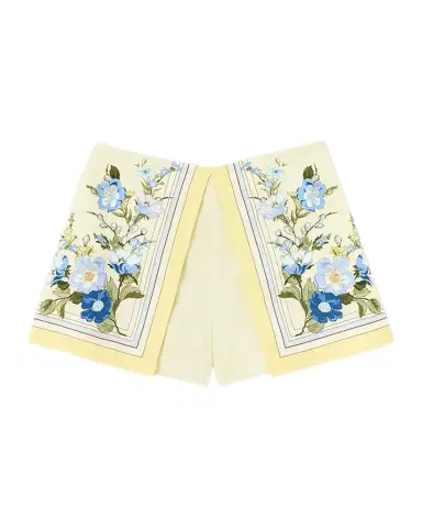 Self-Portrait Floral Linen Shorts | Thumbnail 1 Self-Portrait Floral Linen Shorts | Thumbnail 1