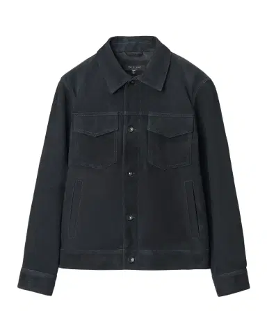 rag & bone Men 's Suede Classic-Fit Trucker Jacket | Thumbnail 1 rag & bone Men 's Suede Classic-Fit Trucker Jacket | Thumbnail 1