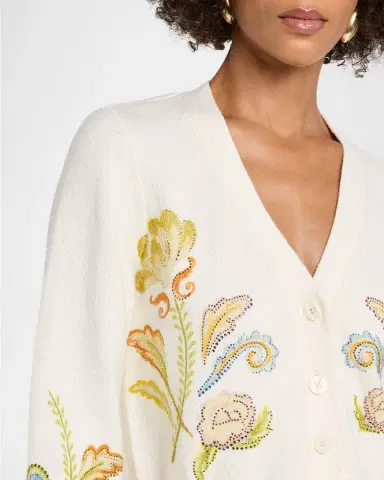 Cinq à Sept Nikko Embroidered Cardigan | Thumbnail 5 Cinq à Sept Nikko Embroidered Cardigan | Thumbnail 5
