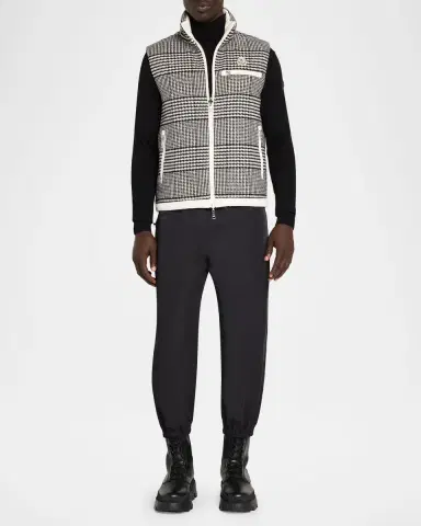 Moncler Men's Gienah Reversible Wool-Blend Down Vest | Thumbnail 2 Moncler Men's Gienah Reversible Wool-Blend Down Vest | Thumbnail 2