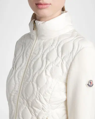 Moncler Cotton Padded Zip-Up Cardigan | Thumbnail 5 Moncler Cotton Padded Zip-Up Cardigan | Thumbnail 5