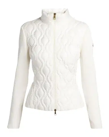 Moncler Cotton Padded Zip-Up Cardigan | Thumbnail 1 Moncler Cotton Padded Zip-Up Cardigan | Thumbnail 1