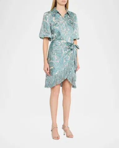 Cinq à Sept Hendrix Paisley Mini Shirtdress | Thumbnail 4 Cinq à Sept Hendrix Paisley Mini Shirtdress | Thumbnail 4