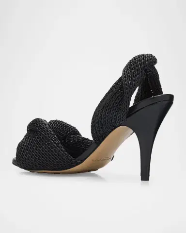 Bottega Veneta 90mm Grace Crochet Leather Sandals | Thumbnail 4 Bottega Veneta 90mm Grace Crochet Leather Sandals | Thumbnail 4
