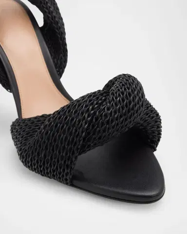 Bottega Veneta 90mm Grace Crochet Leather Sandals | Thumbnail 5 Bottega Veneta 90mm Grace Crochet Leather Sandals | Thumbnail 5