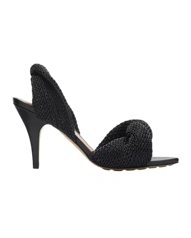 Bottega Veneta 90mm Grace Crochet Leather Sandals | Thumbnail 1 Bottega Veneta 90mm Grace Crochet Leather Sandals | Thumbnail 1