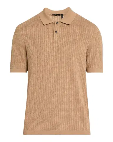 Theory Men's Cotton Cable Knit Polo Shirt | Thumbnail 1 Theory Men's Cotton Cable Knit Polo Shirt | Thumbnail 1