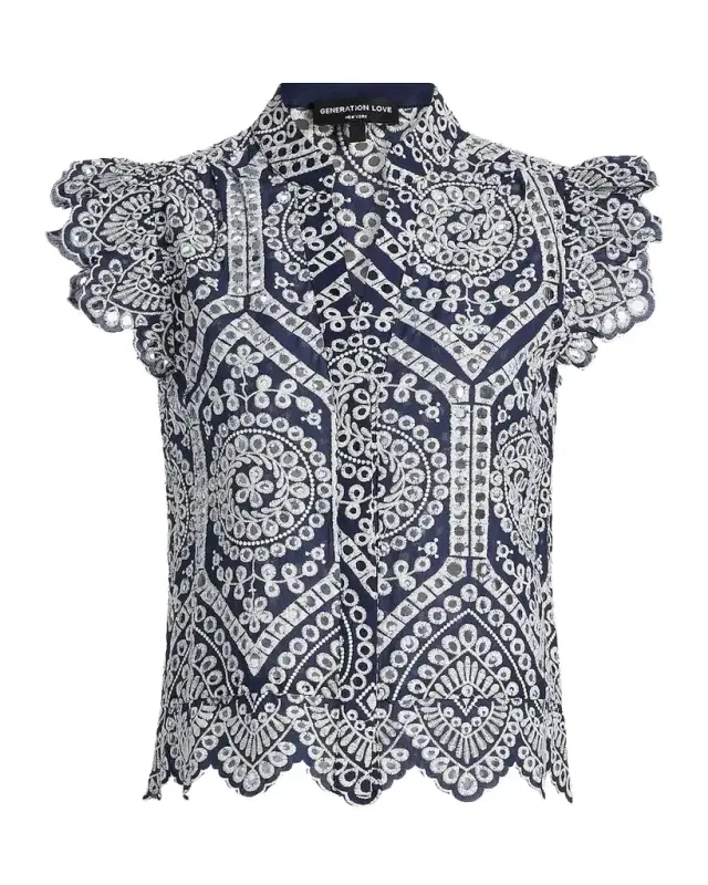 Romy Cotton Eyelet Shirt Romy Cotton Eyelet Shirt