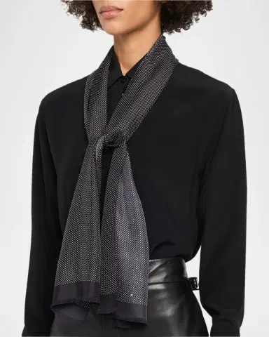 Tom Ford Micro Polka Dot Silk Scarf | Thumbnail 3 Tom Ford Micro Polka Dot Silk Scarf | Thumbnail 3