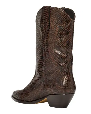 Isabel Marant Duerto Western Boots in Embossed Leather | Thumbnail 1 Isabel Marant Duerto Western Boots in Embossed Leather | Thumbnail 1