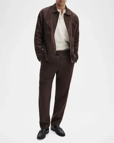 rag & bone Men 's Evan Linen Straight Leg Trousers | Thumbnail 2 rag & bone Men 's Evan Linen Straight Leg Trousers | Thumbnail 2