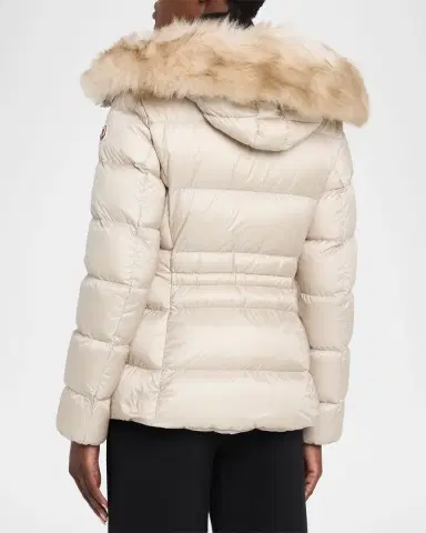 Moncler Boed Hooded Shearling-Trim Down Jacket | Thumbnail 3 Moncler Boed Hooded Shearling-Trim Down Jacket | Thumbnail 3