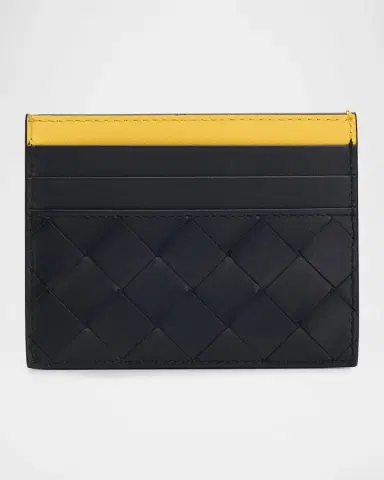 Bottega Veneta Men's Colorblock Leather Card Holder | Thumbnail 4 Bottega Veneta Men's Colorblock Leather Card Holder | Thumbnail 4