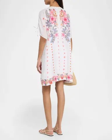Johnny Was Embroidered Split-Sleeve Mini Dress | Thumbnail 3 Johnny Was Embroidered Split-Sleeve Mini Dress | Thumbnail 3