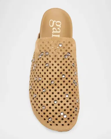 PEDRO GARCIA Braidy Embellished Suede Utility Clogs | Thumbnail 4 PEDRO GARCIA Braidy Embellished Suede Utility Clogs | Thumbnail 4