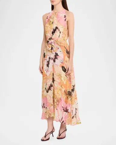 Dorothee Schumacher Floral Dream Sleeveless Georgette Midi Dress | Thumbnail 4 Dorothee Schumacher Floral Dream Sleeveless Georgette Midi Dress | Thumbnail 4