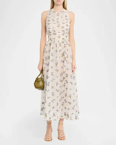 Ulla Johnson Fleurine Silk Organza Midi Dress | Thumbnail 2 Ulla Johnson Fleurine Silk Organza Midi Dress | Thumbnail 2