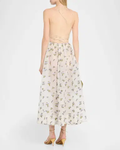 Ulla Johnson Fleurine Silk Organza Midi Dress | Thumbnail 3 Ulla Johnson Fleurine Silk Organza Midi Dress | Thumbnail 3