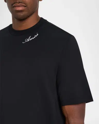 Amiri Men's Cotton and Modal Logo-Crewneck T-Shirt | Thumbnail 4 Amiri Men's Cotton and Modal Logo-Crewneck T-Shirt | Thumbnail 4