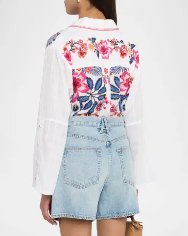 Johnny Was Floral Button-Down Shirt | Thumbnail 3 Johnny Was Floral Button-Down Shirt | Thumbnail 3
