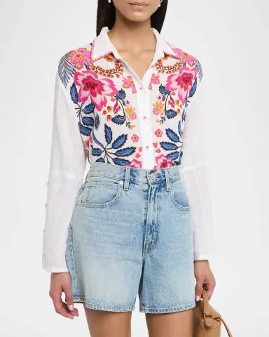 Johnny Was Floral Button-Down Shirt | Thumbnail 4 Johnny Was Floral Button-Down Shirt | Thumbnail 4