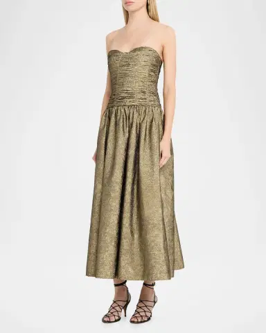 Ulla Johnson Lumina Strapless Taffeta Dress | Thumbnail 4 Ulla Johnson Lumina Strapless Taffeta Dress | Thumbnail 4