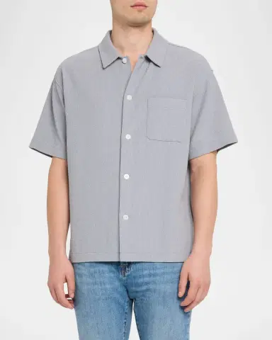 Frame Men's Drop Shoulder Cotton-Blend Shirt | Thumbnail 4 Frame Men's Drop Shoulder Cotton-Blend Shirt | Thumbnail 4
