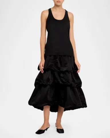 Dorothee Schumacher Casual Sophistication Bubble-Tiered Midi Dress | Thumbnail 2 Dorothee Schumacher Casual Sophistication Bubble-Tiered Midi Dress | Thumbnail 2