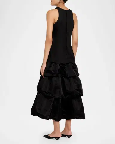 Dorothee Schumacher Casual Sophistication Bubble-Tiered Midi Dress | Thumbnail 3 Dorothee Schumacher Casual Sophistication Bubble-Tiered Midi Dress | Thumbnail 3