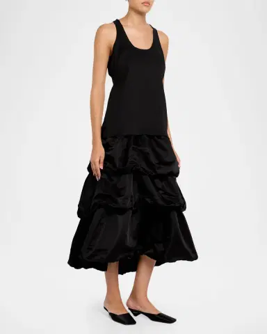 Dorothee Schumacher Casual Sophistication Bubble-Tiered Midi Dress | Thumbnail 4 Dorothee Schumacher Casual Sophistication Bubble-Tiered Midi Dress | Thumbnail 4