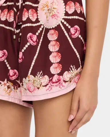Cara Cara Girona Seashell Silk Drawstring Shorts | Thumbnail 5 Cara Cara Girona Seashell Silk Drawstring Shorts | Thumbnail 5