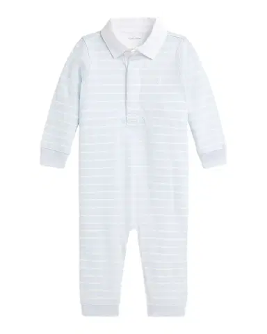 Ralph Lauren Boy's Striped Cotton Rugby Jersey Coverall, Size NB-12M | Thumbnail 1 Ralph Lauren Boy's Striped Cotton Rugby Jersey Coverall, Size NB-12M | Thumbnail 1