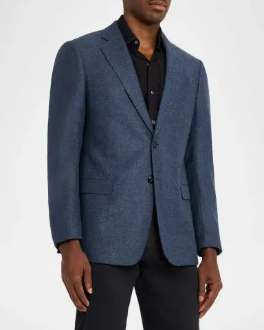 Giorgio Armani Men's Soft Line Chevron Single-Breasted Sport Coat | Thumbnail 3 Giorgio Armani Men's Soft Line Chevron Single-Breasted Sport Coat | Thumbnail 3
