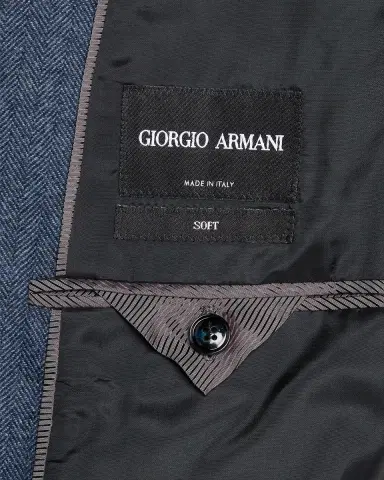 Giorgio Armani Men's Soft Line Chevron Single-Breasted Sport Coat | Thumbnail 5 Giorgio Armani Men's Soft Line Chevron Single-Breasted Sport Coat | Thumbnail 5