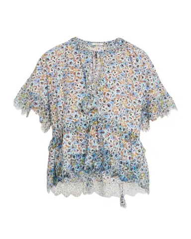 Dorothee Schumacher Floral Volumes Lace-Trim Cotton Blouse | Thumbnail 1 Dorothee Schumacher Floral Volumes Lace-Trim Cotton Blouse | Thumbnail 1