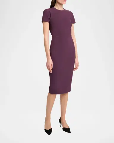 Victoria Beckham Fitted Wool Midi Dress | Thumbnail 3 Victoria Beckham Fitted Wool Midi Dress | Thumbnail 3