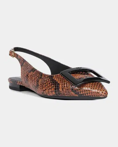 Roger Vivier Gommettine Croc-Embossed Leather Slingback Ballerina Flats | Thumbnail 5 Roger Vivier Gommettine Croc-Embossed Leather Slingback Ballerina Flats | Thumbnail 5
