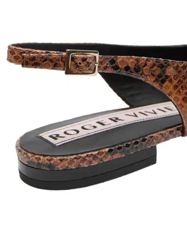Roger Vivier Gommettine Croc-Embossed Leather Slingback Ballerina Flats | Thumbnail 1 Roger Vivier Gommettine Croc-Embossed Leather Slingback Ballerina Flats | Thumbnail 1